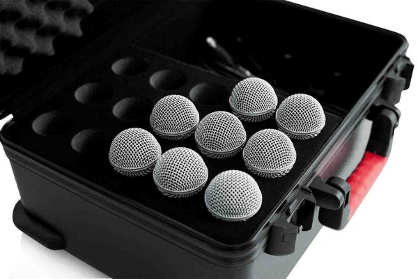 Gator Cases GTSA-MIC15 DJ Case for 15 Wired Microphones with Foam Online Hot Sale