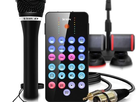 Icon Pro Audio LivePod Plus Bundle With Microphone Stand and Smartphone Mount Online now