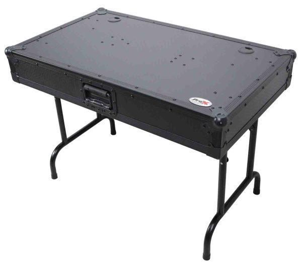 ProX XS-GIGTABLE26 (3FT) Gig-Table™ Universal Fold Out DJ Booth 26  Floor Height - Black Finish Supply