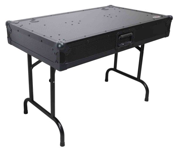 ProX XS-GIGTABLE26 (3FT) Gig-Table™ Universal Fold Out DJ Booth 26  Floor Height - Black Finish Supply