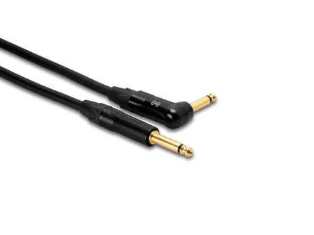 Hosa CGK-010R, Neutrik Straight to Right-Angle Edge Guitar Cable - 10 feet Hot on Sale