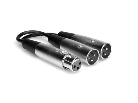 Hosa YXM-101.5 Y Cable, XLR3F to Dual XLR3M - 18 in For Cheap