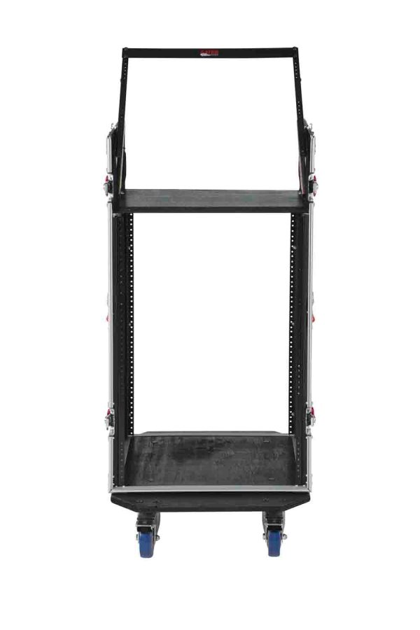 Gator Cases G-TOUR 10X16 PU, 10U Top 16U Side Console Rack Case with Casters For Discount