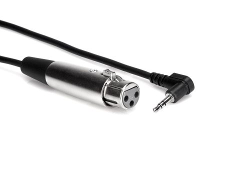 Hosa XVM-110F Microphone Cable, XLR3F to Right-angle 3.5 mm TRS – 10 Feet Hot on Sale