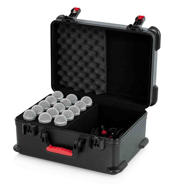 Gator Cases GTSA-MIC15 DJ Case for 15 Wired Microphones with Foam Online Hot Sale