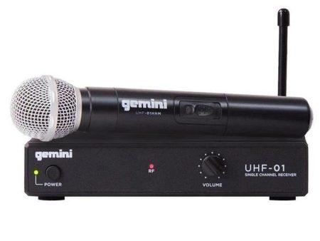 Gemini UHF-01M-F2 Single Channel UHF Wireless Handheld Microphone System - 521.5MHz For Cheap