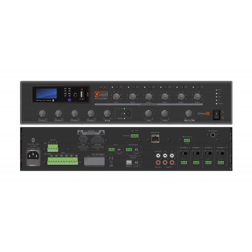 Quest PR-240BT 6 Zone Commercial Mixer Amplifier with Bluetooth - 240W For Discount