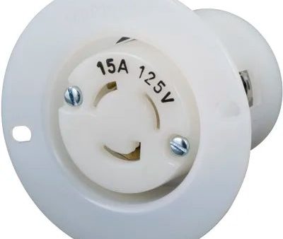 Marinco 4715 Female 125V 15A Twist-Lock Flanged Outlet Hot on Sale