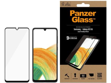 Samsung Galaxy A33 (5G) PanzerGlass Edge-to-Edge Skærmbeskyttelse - Case-Friendly - Sort Kant For Discount