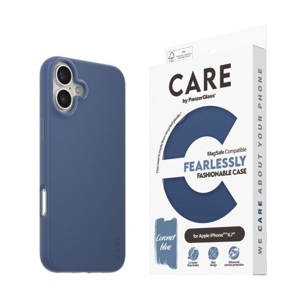 CARE by PanzerGlass iPhone 16 Plus FASHION Fearlessly Fashionable Case - MagSafe Kompatibel - Coronet Blue Online now