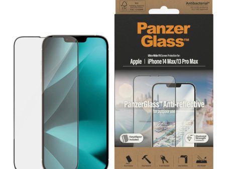 iPhone 14 Plus   13 Pro Max PanzerGlass AntiBacterial Ultra Wide Fit Skærmbeskyttelse - AntiReflective - EasyAligner - Diamond Strength - Gennemsigtig For Discount