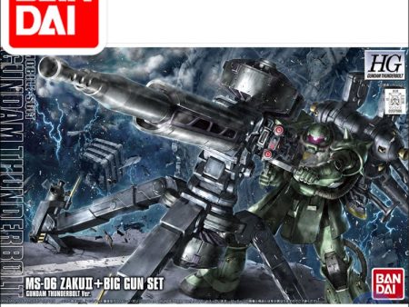 Gundam BANDAI THUNDERBOLT Model HG 1 144 HGUC ZAKU II BIG GUN SET Armor Unchained Mobile Suit Kids Toys Supply